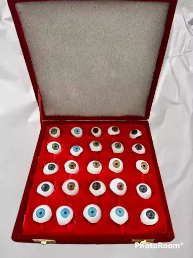 Human Prosthetic Eye ~ Antique Artificial Mix Eye Set Of 25 Pcs