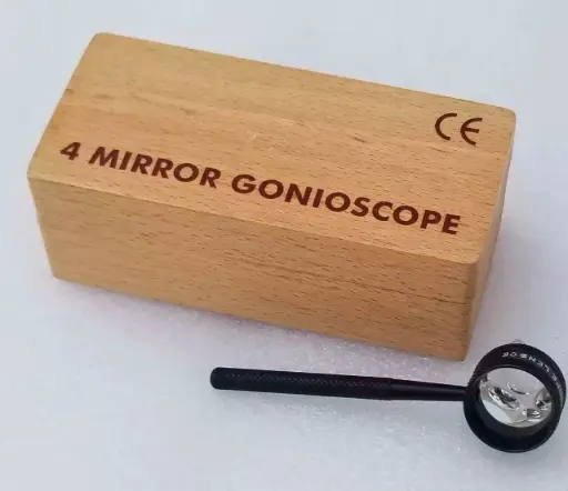 Gonioscopy Lens (Four mirror) with handle