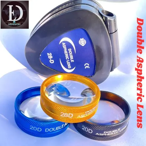 20D Ophthalmic Lens Double Aspheric + Box | Slit Lamp Eye Exam Tool