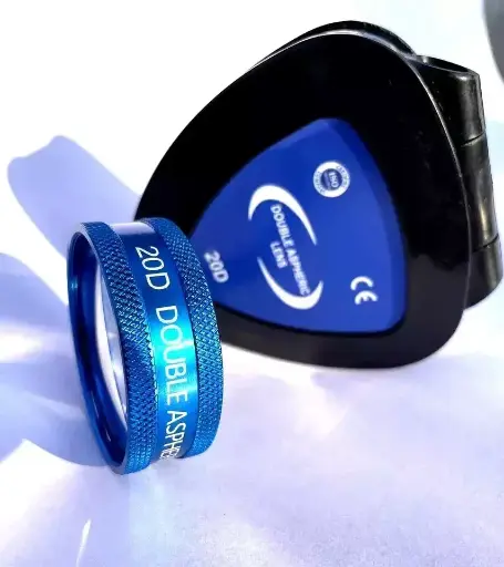 20D Eye Exam Lens – Double Aspheric with Case | Slit Lamp Diagnostic Tool